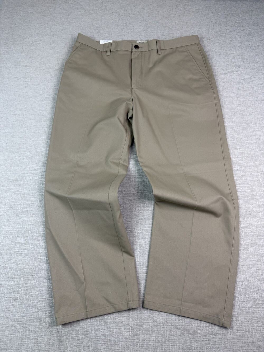 St John’s Bay Worry Free Chino Pants Men’s 38x30 British Khaki Classic Fit NWT